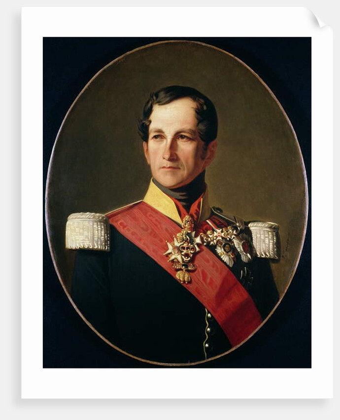 Portrait of Leopold I of Saxe-Cobourg-Gotha in the Uniform of a Cuirassier by Polydore Beaufaux