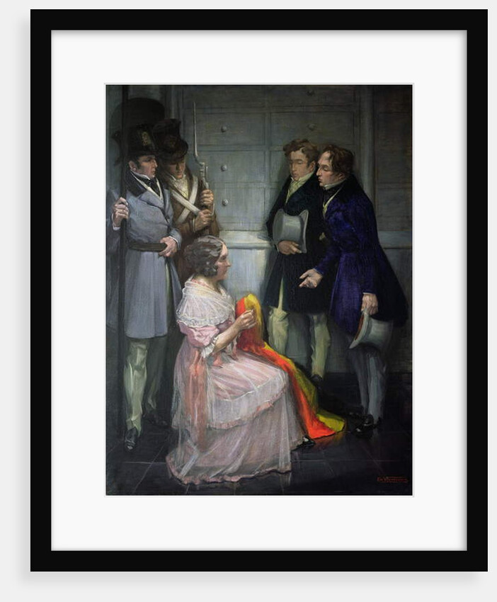 Mrs. Abst Creating the First Belgian Flag, c.1830 by Em Vermeersch