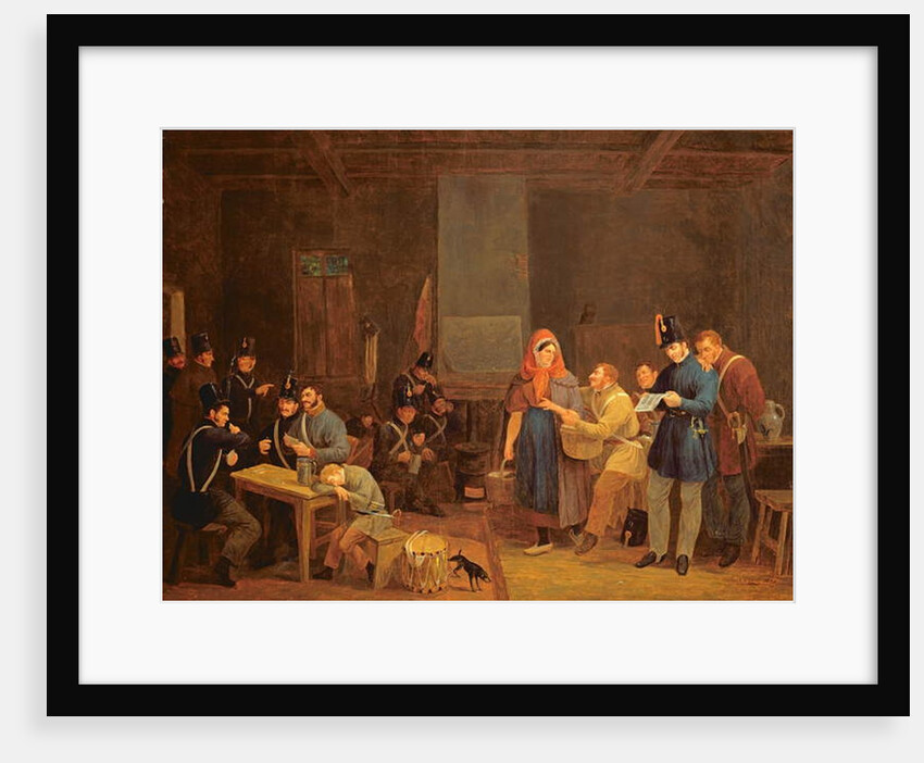 Guardroom of the Urban Guard of Brussels, 1830 by Constantinus Fidelio Coene