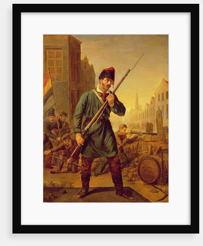Soldier of the Belgian Revolution in 1830 by Belgian School