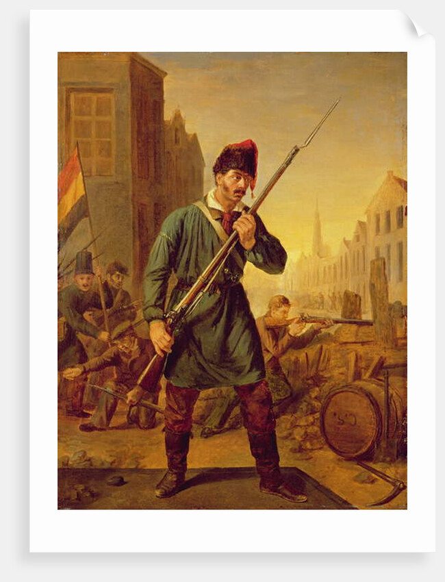 Soldier of the Belgian Revolution in 1830 by Belgian School