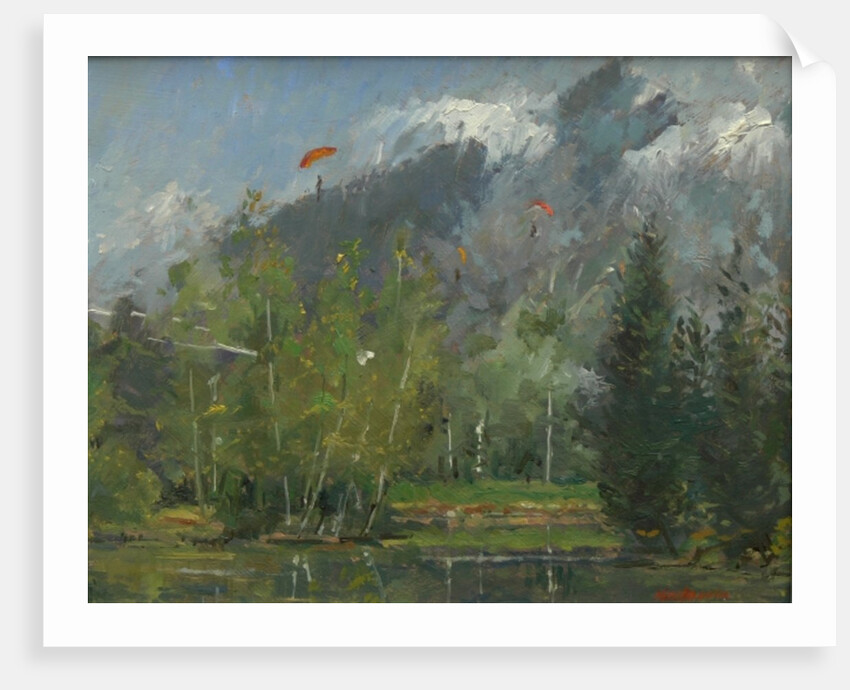 Hang gliders at Chamonix, 2007 by Pat Maclaurin