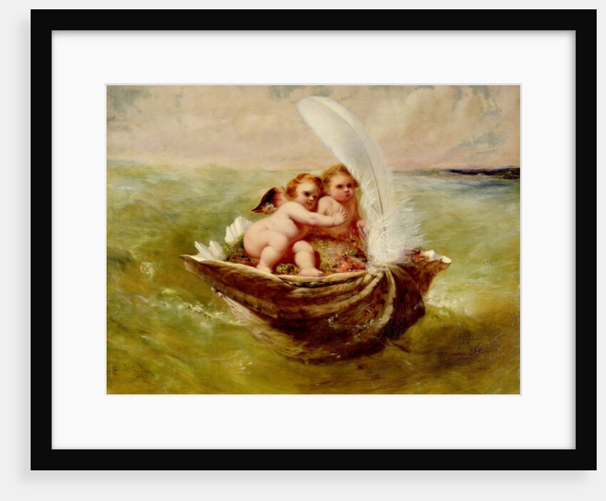 Cupids in a Shell, c.1855-59 by John George Naish