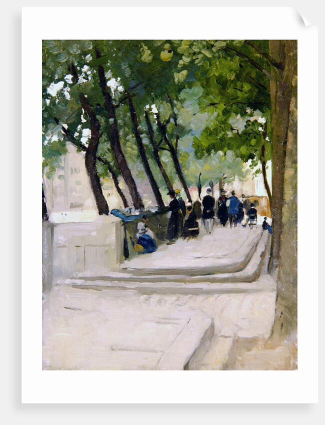 The Book Market Left Bank, Paris, c.1900 by Patrick William Adam