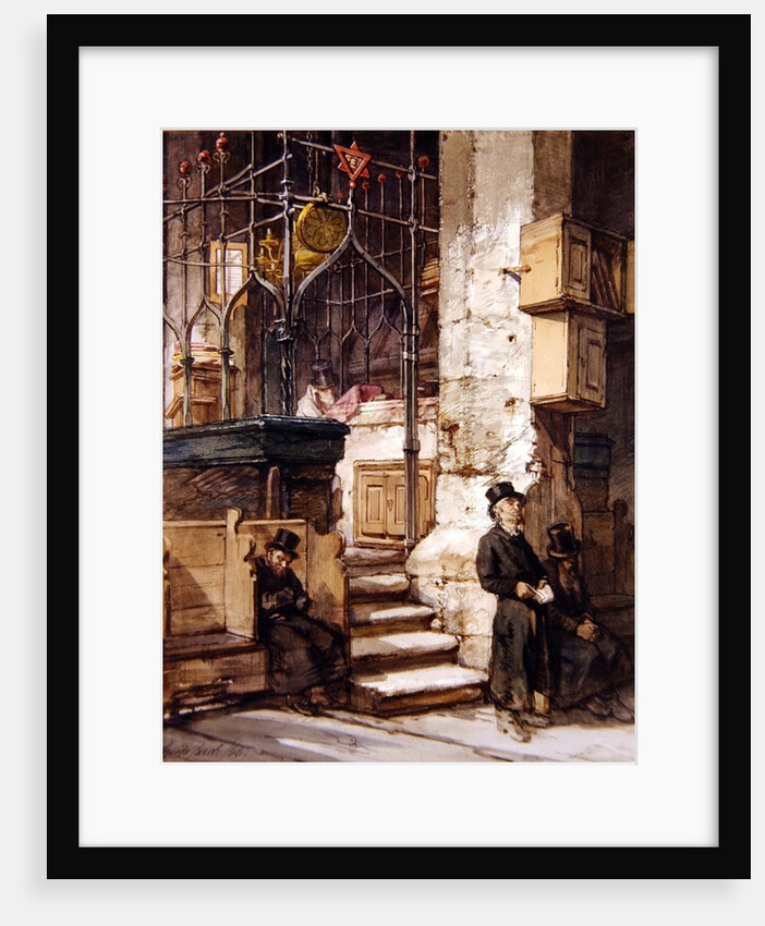 The Synagogue at Prague, 1868 by Guido Bach