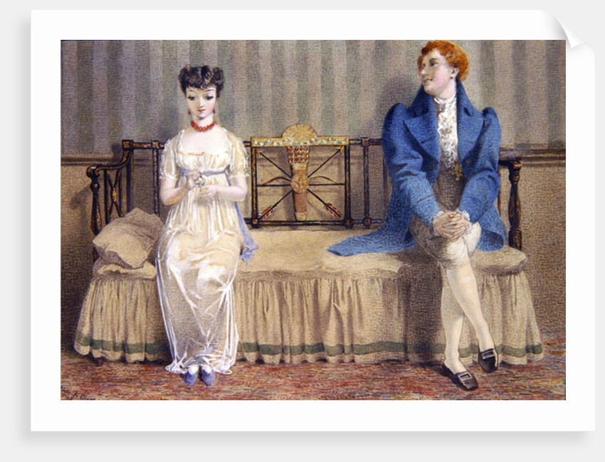 Courting, 1868 by Adelaide Claxton