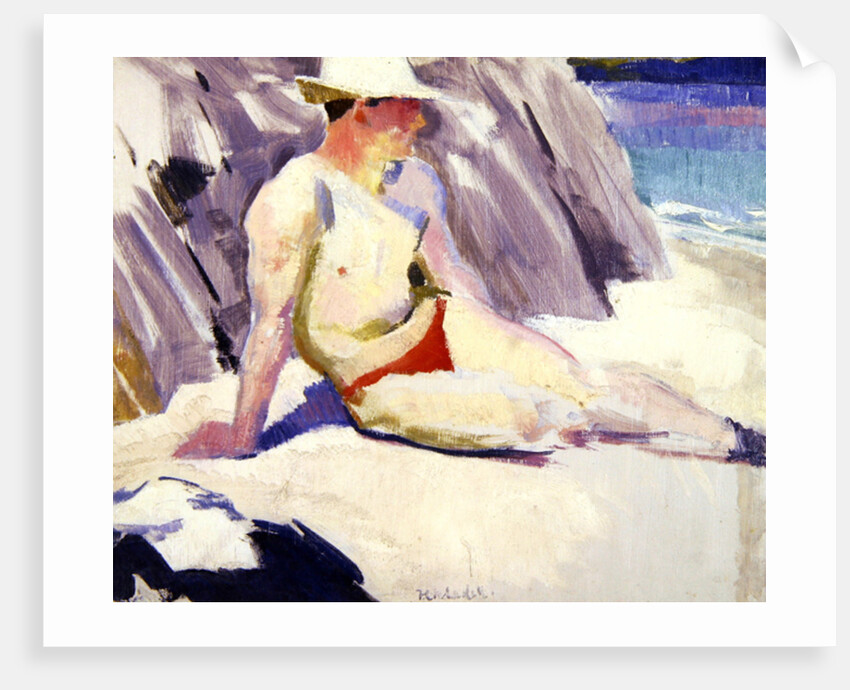 Sunbather on the Beach, Iona, 1928 by Francis Campbell Boileau Cadell