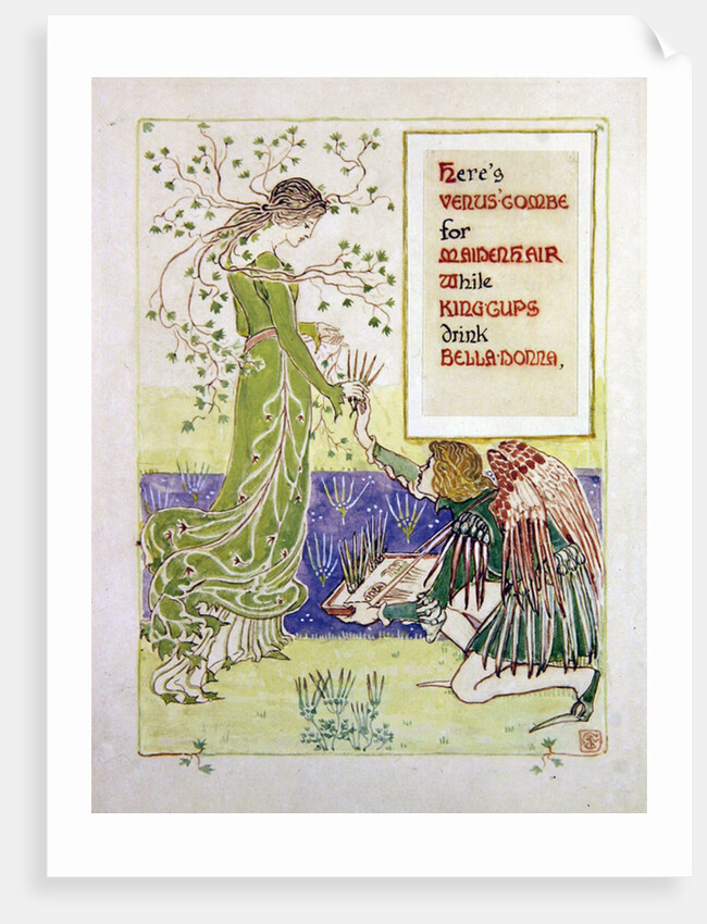Here's Venus' Combe for Maidenhair, 1899 by Walter Crane