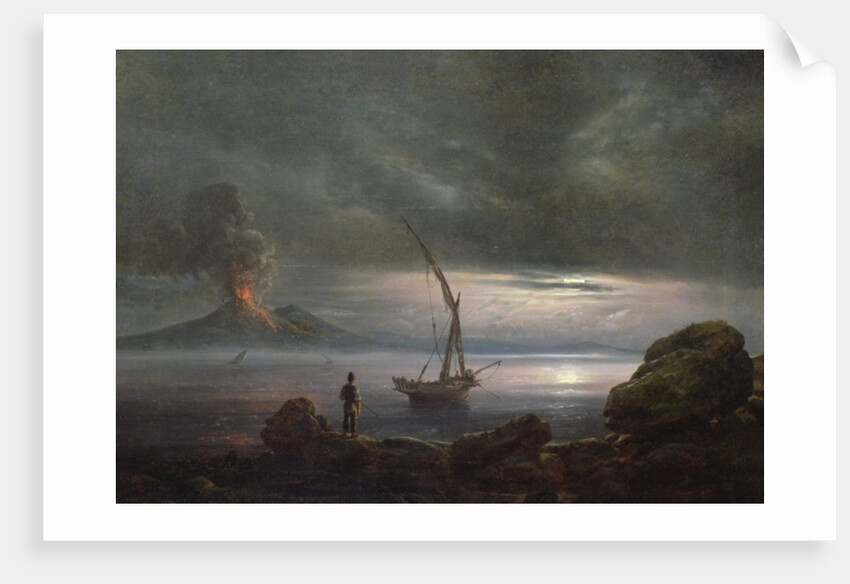 Volcano at Evening, Sicily by Johan Christian Dahl