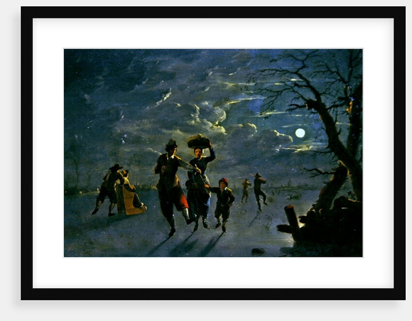 Ice Skating by Moonlight by Franz Ferg