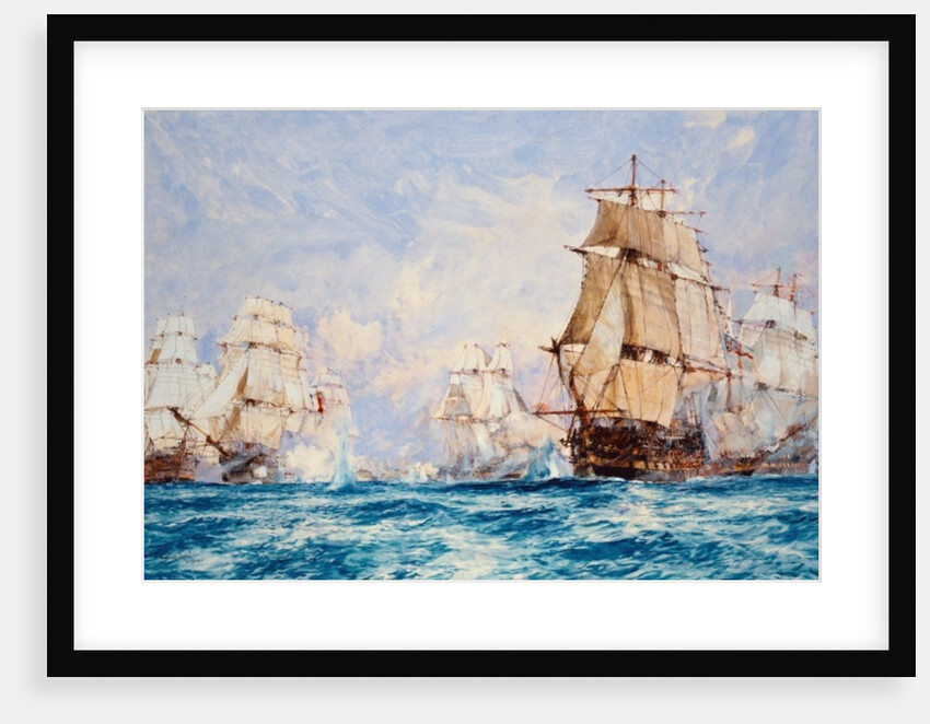 The Blockade of Toulon, the Action off Bandol in 1810, 1918 by Charles Edward Dixon