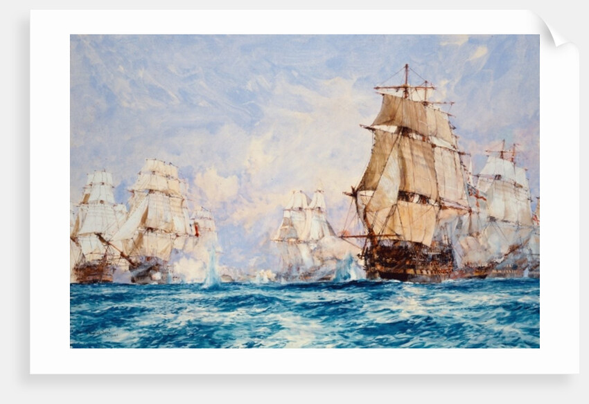 The Blockade of Toulon, the Action off Bandol in 1810, 1918 by Charles Edward Dixon
