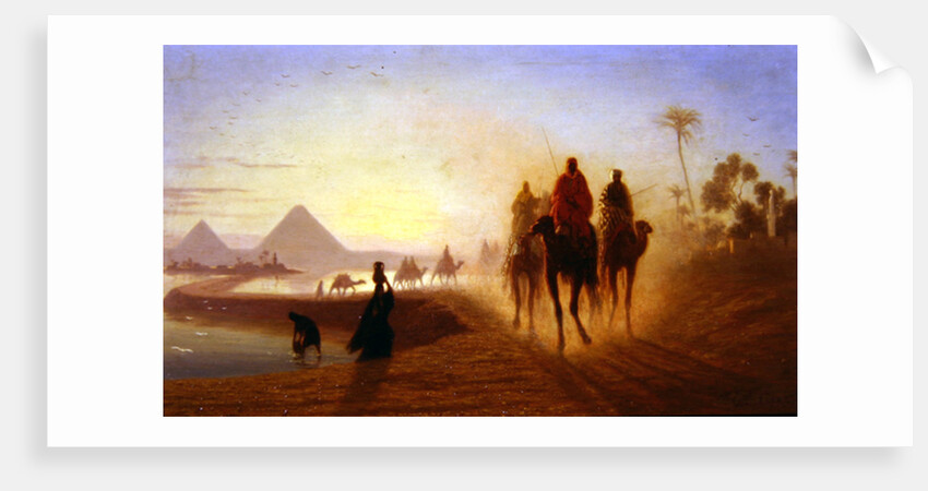 The Road to the Pyramids by Charles Theodore (1814-88) Frere