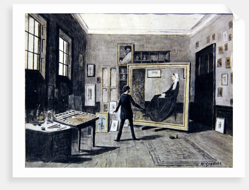 Whistler Painting in his Studio by Walter Greaves