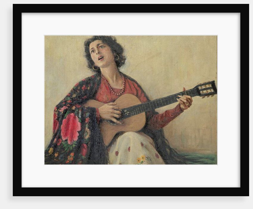 Woman with Guitar by School Greek