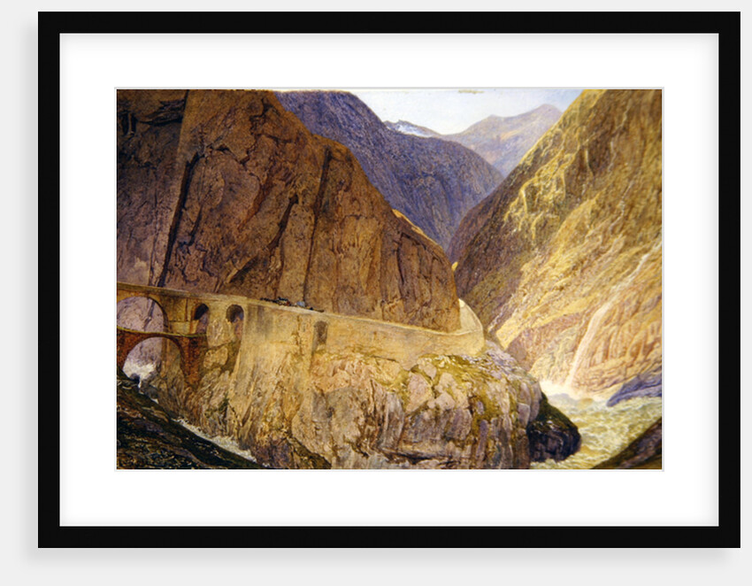 The Devil's Bridge- St Gothard's Pass by Alfred William Hunt