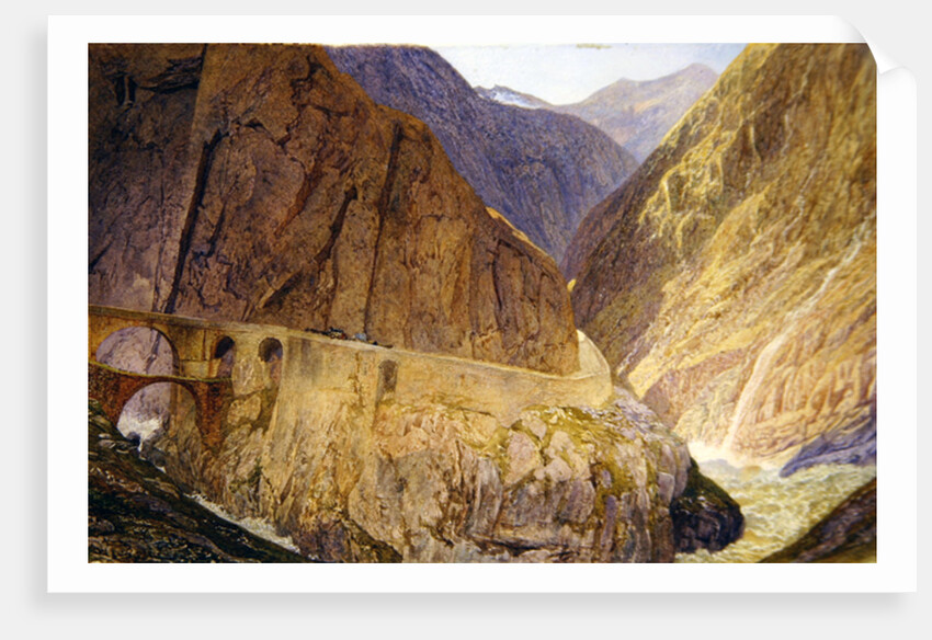 The Devil's Bridge- St Gothard's Pass by Alfred William Hunt