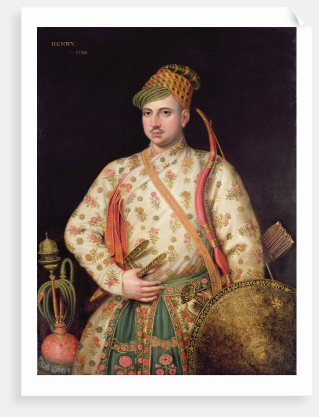 Portrait of a Gentleman in Royal Mogul Costume, 1738 by George Knapton