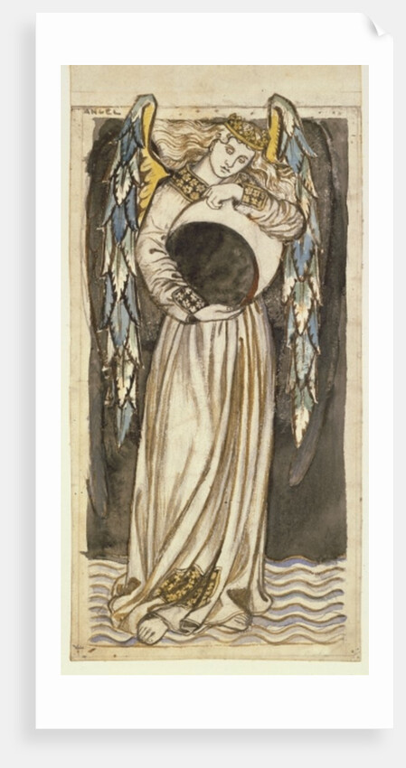 An Angel Holding a Waning Moon by William Morris