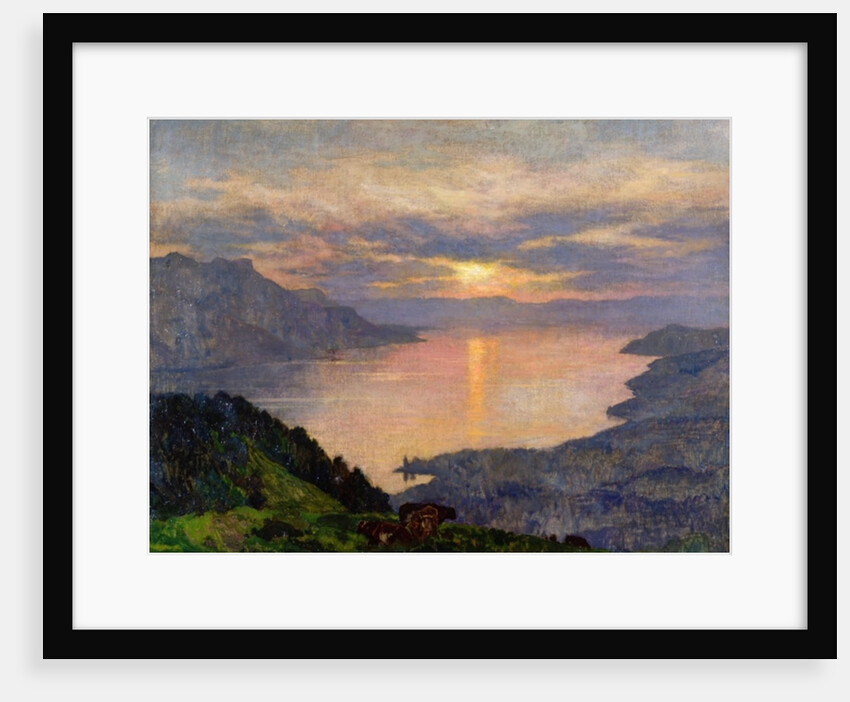 Sunset on Lake Geneva, 1907 by Marie Auguste Emile Rene Menard