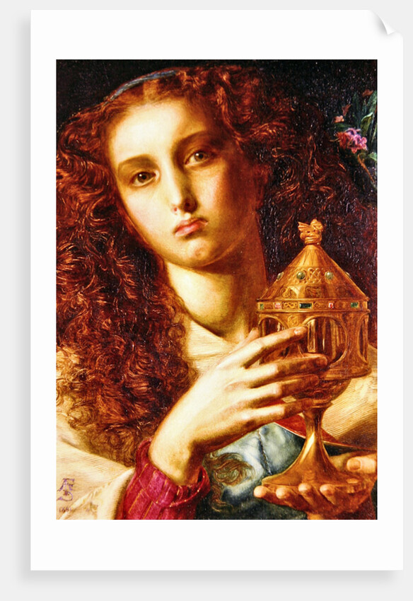 King Pelles' Daughter bearing the Sancgraal, 1861 by Anthony Frederick Augustus Sandys