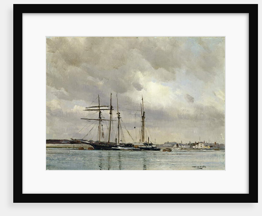 Boats in Harbour, Loading China Clay, c.1900 by William Page Atkinson Wells