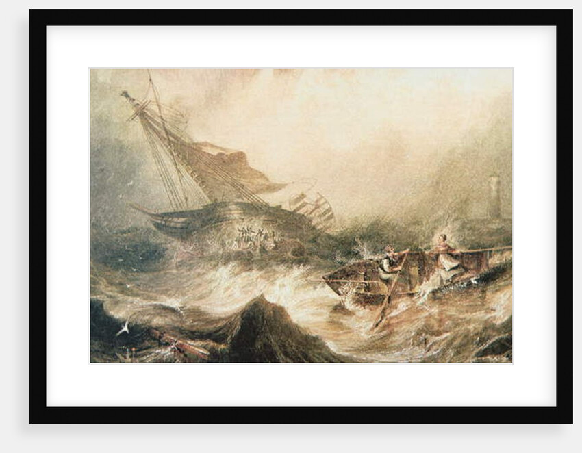 Grace Darling and her father row to the rescue of the Forfarshire wrecked off the Northumberland coast, 7th September 1838 by English School