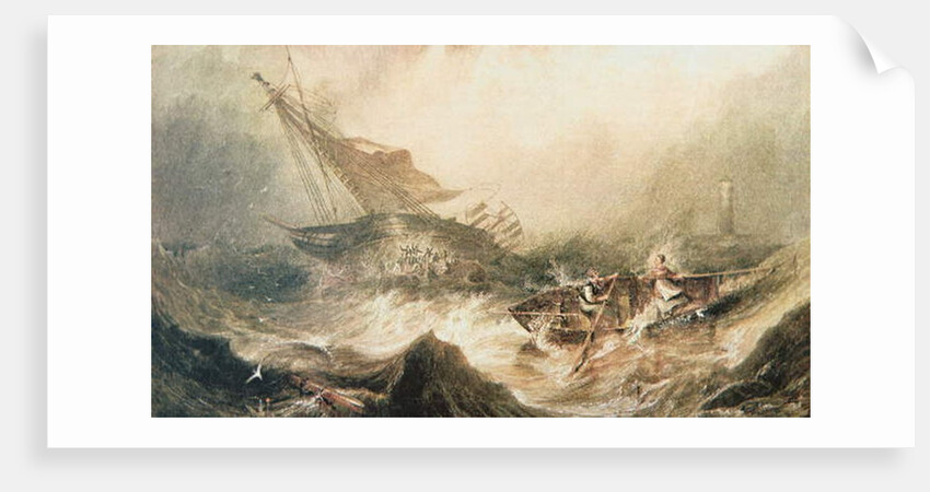 Grace Darling and her father row to the rescue of the Forfarshire wrecked off the Northumberland coast, 7th September 1838 by English School