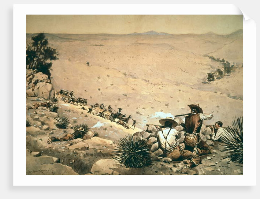 The Hold Up, c.1900 by Frederic Remington