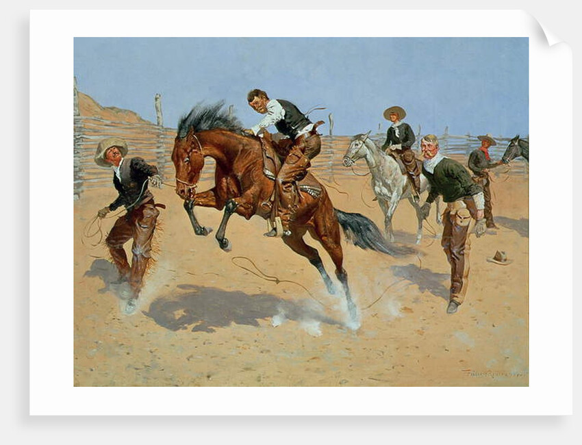 Turn Him Loose, Bill, c.1893 by Frederic Remington