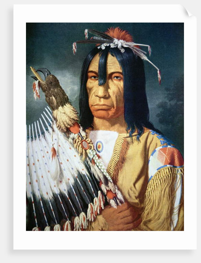 Native American Chief of the Cree people of Canada, 1848 by Paul Kane