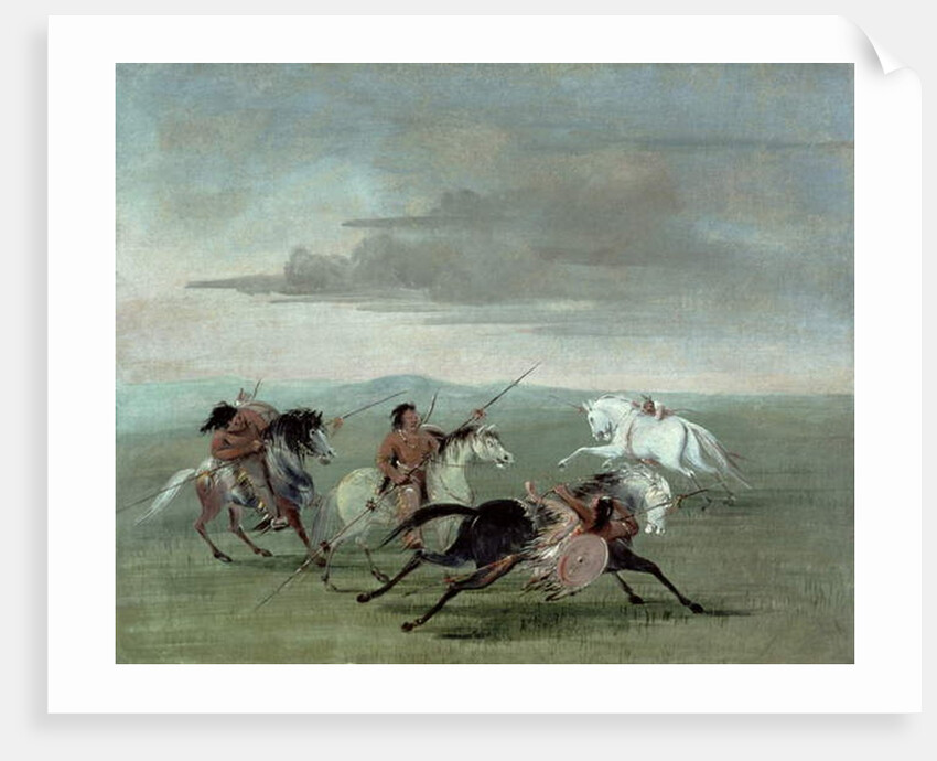 Comanche Feats of Martial Horsemanship, 1834 by George Catlin