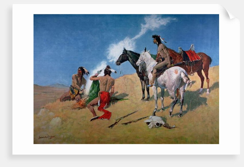 Smoke Signals by Frederic Remington