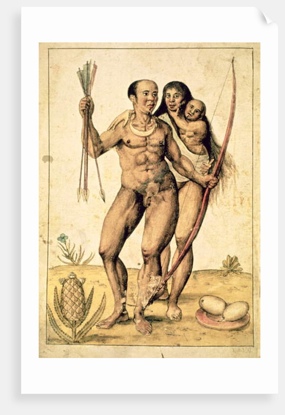A Native American Family, c.1585-87 by John White