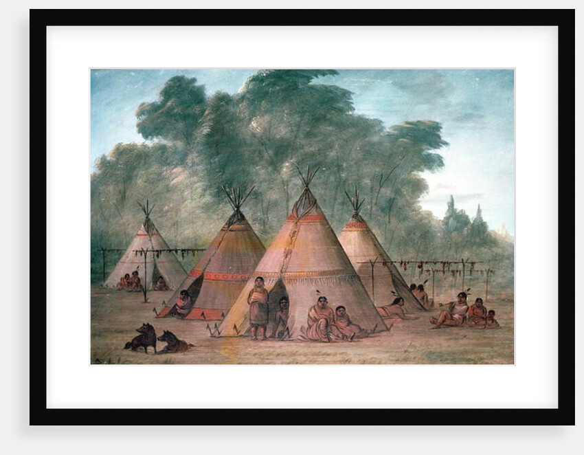 Sioux Village by George Catlin