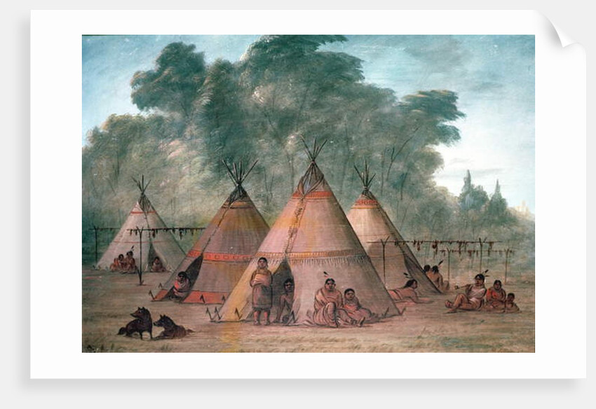 Sioux Village by George Catlin