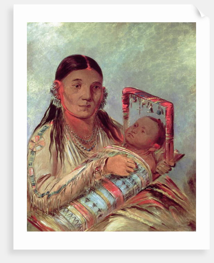 Sioux mother and baby, c.1830 by George Catlin