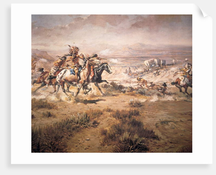 Attack on the Wagon Train, 1904 by Charles Marion Russell