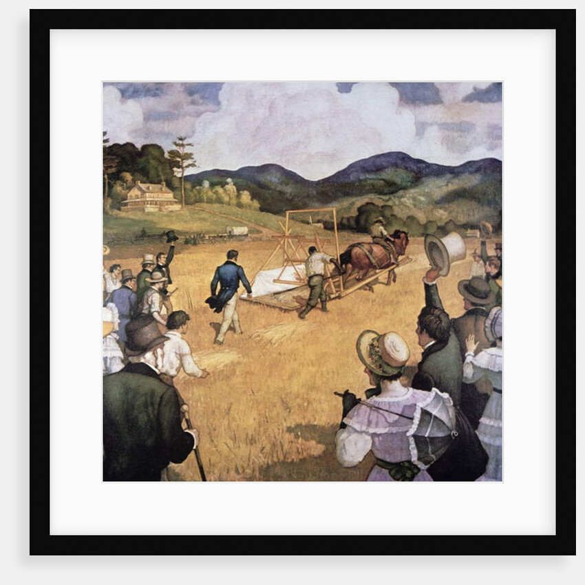 Cyrus H. McCormick and his reaping machine in 1837 by Newell Convers Wyeth