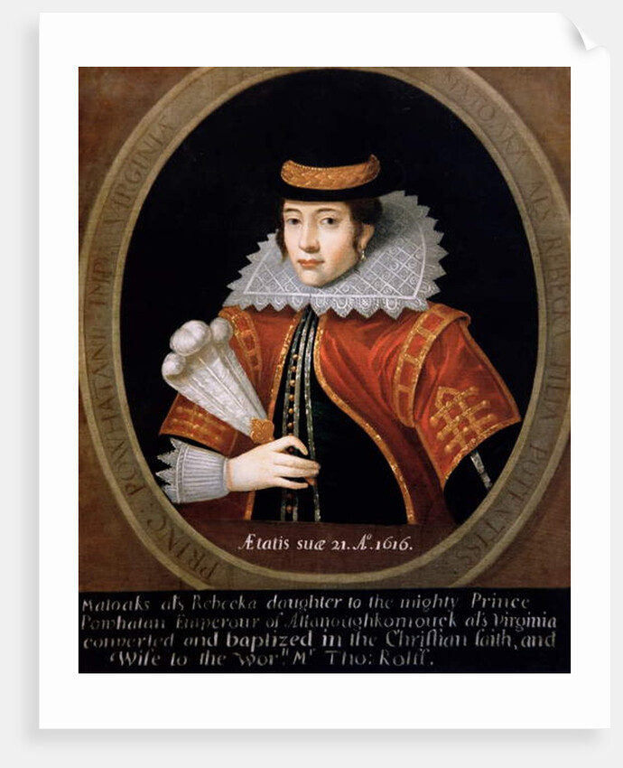 Pocahontas 1616 by English School