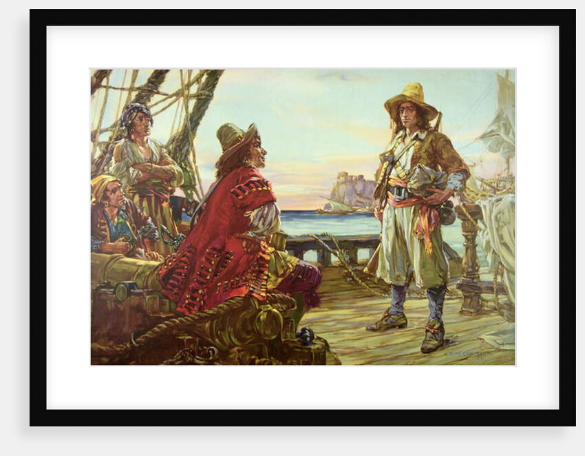 Recruiting for a pirate ship in the 17th Century, 1932 by Arthur David McCormick