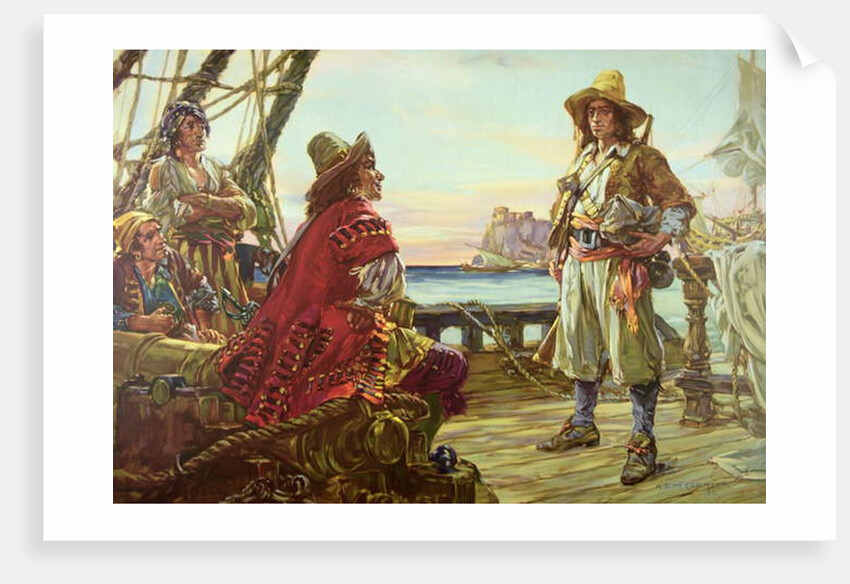 Recruiting for a pirate ship in the 17th Century, 1932 by Arthur David McCormick