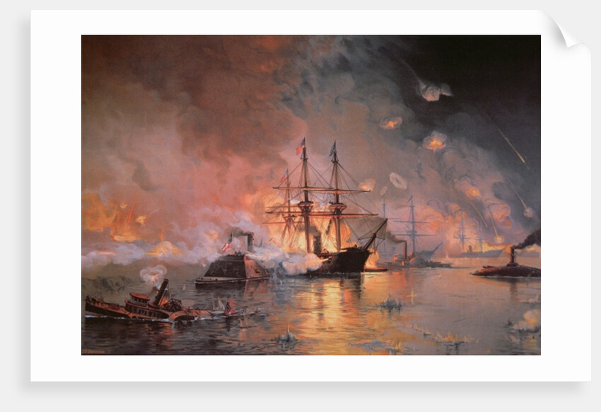 Capture of New Orleans by Union Flag Officer David G. Farragut, 24 April 1862 by Julian Oliver Davidson