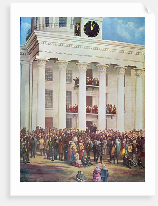 Inauguration of Jefferson Davis at Senate House, Montgomery, Alabama, 18th February, 1861 by James Massolon