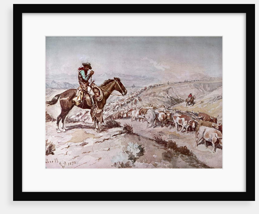 Cattle Drive, 1898 by Charles Marion Russell