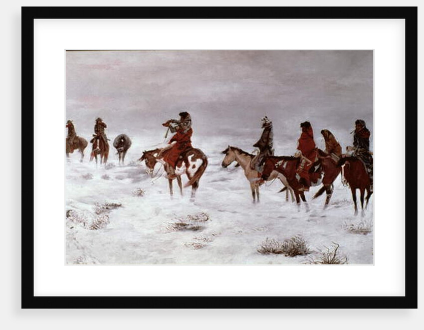 Lost in a Snow Storm - We Are Friends 1888 by Charles Marion Russell