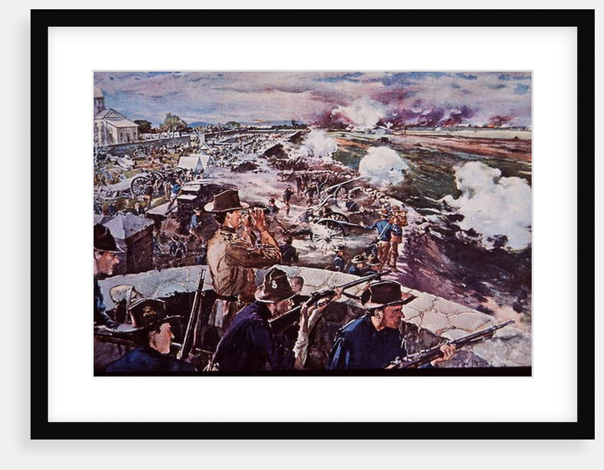 Spanish-American War 1898, US artillery in action in Philippines by G. W. Peters