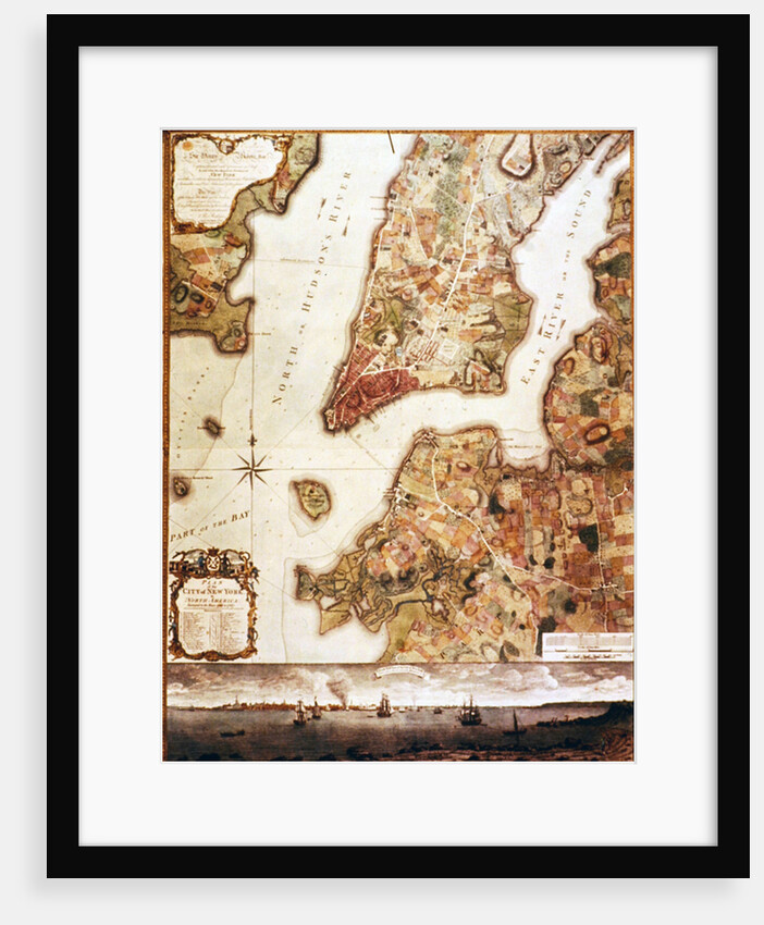 Map of New York in 1766-67 by American School