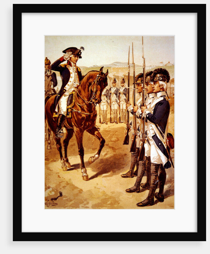 Marquis de Lafayette inspecting his command of Light Infantry in 1782 by Henry Alexander Ogden