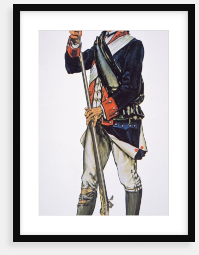 American War of Independence soldier of the Pennsylvania State Regiment by School American